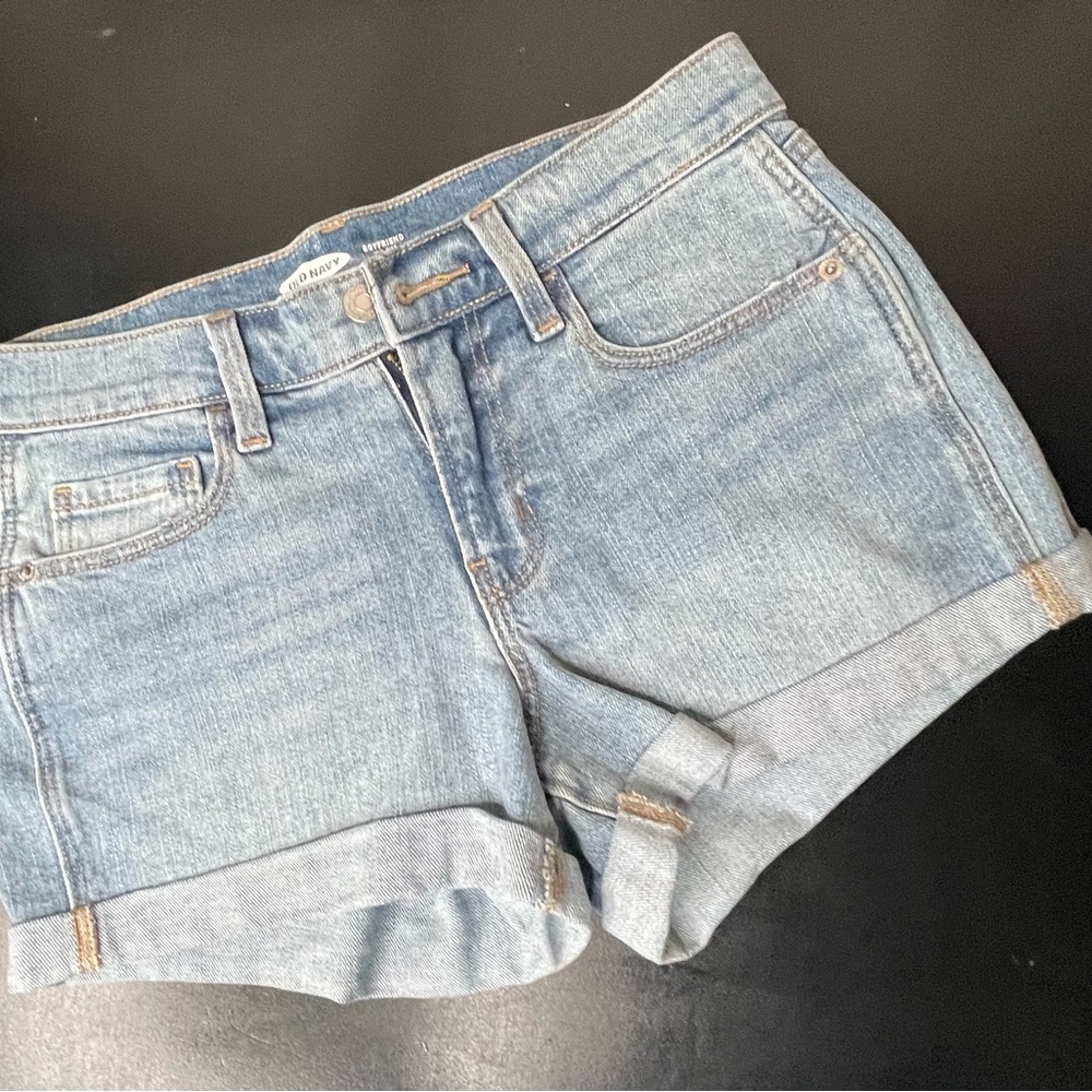 Old Navy Boyfriend Midrise Denim Blue Women Shorts size 0